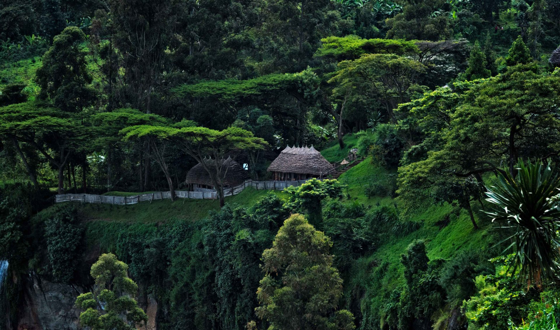 Mount Elgon landscape, extinct volcano on the Uganda-Kenya border
