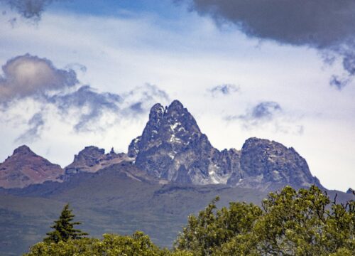 Can I see giraffes in Mount Kenya on a game drive?