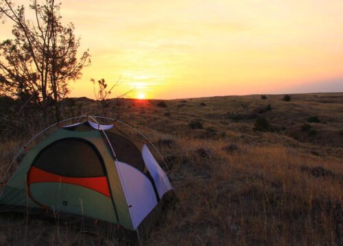 Can I camp during a multi-day rock climbing expedition in Mount Kenya?